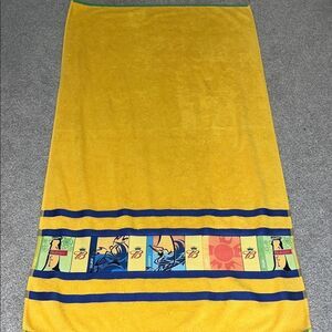 Vintage Budweiser Beer Retro Brazil Brasil Colors multicolor Beach Towel Soccer